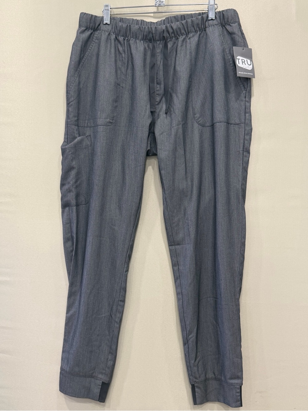 Relaxed Gray Elastic-Waist Trousers